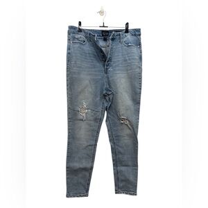 Scoop NYC Women's Skinny Jeans - Light Blue & distressed sz 14